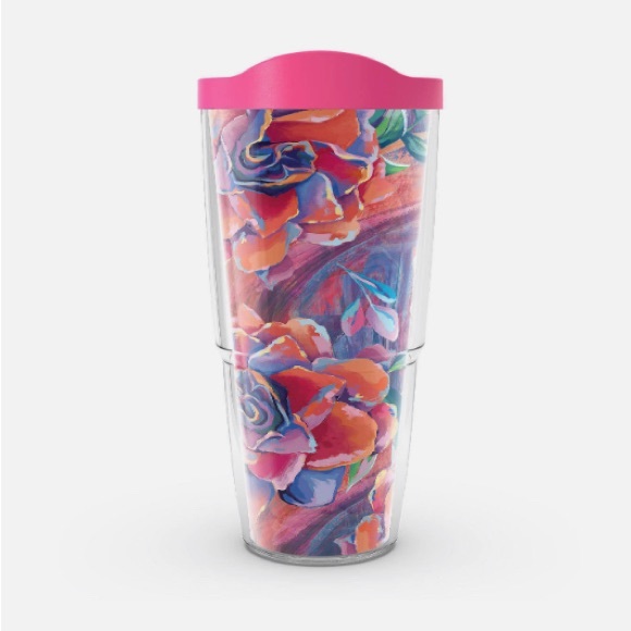 ✨⚡️💥Tervis Tumbler 24 oz SUGAR MAGNOLIA WITH LID NEW - Picture 3 of 5